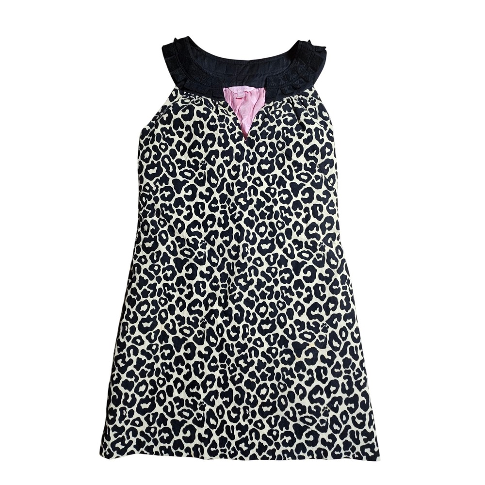 Lilly Pulitzer Brielle Leopard Print Shift Dress 4 Spot On Jacquard Mob Wife